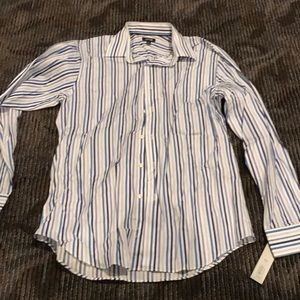 Dress shirt white with multiple blues